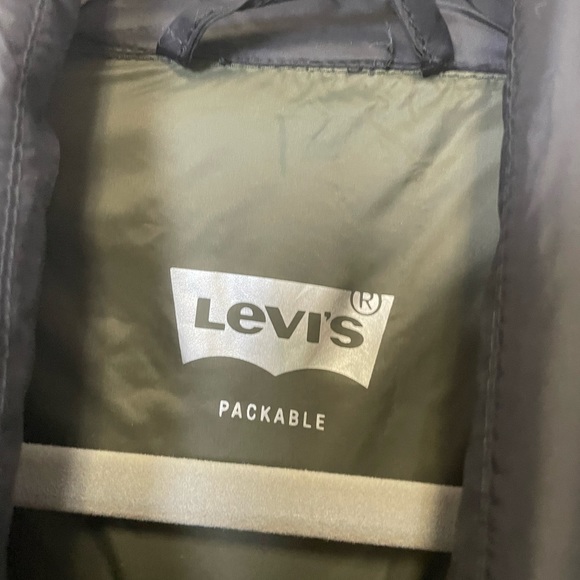 Levi’s Black Men’s Quilted  Puffer Jacket Red tab Logo Size XXL - Picture 3 of 16